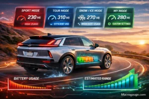 Do the Driving Modes in Cadillac Lyriq Offer Different Ranges or Battery Usages?